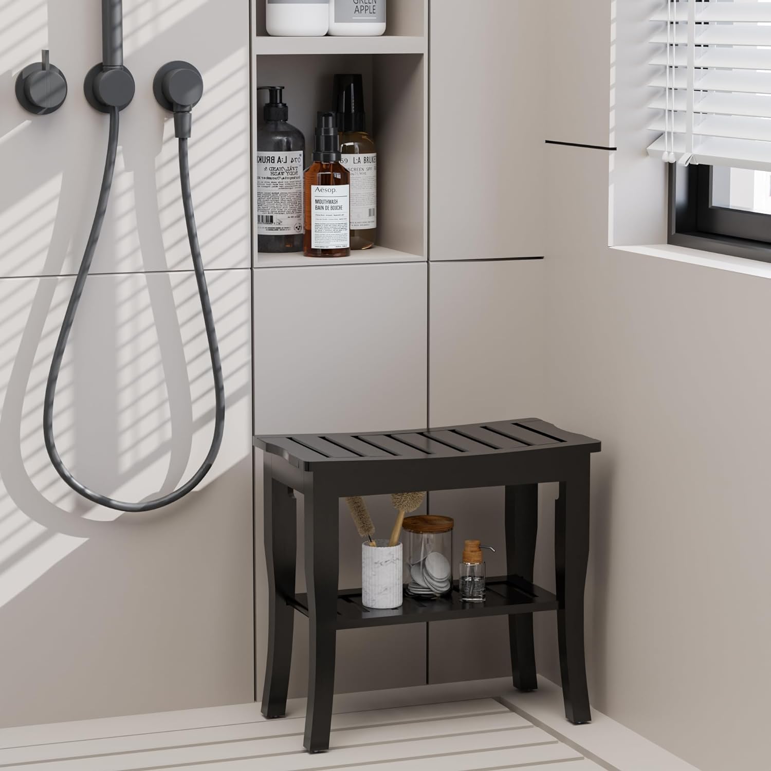 Shower Niches, shower storage, shower organizers, shower shelves